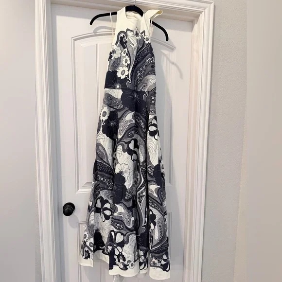 Alemais Navy and White Midi Dress - Picture 5 of 7